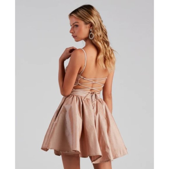 Windsor Zaida Formal Taffeta Skater Dress - Picture 2 of 9